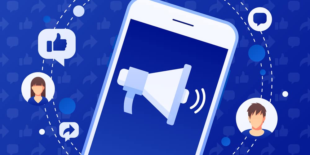 Social,Media,Marketing,Concept,With,Megaphone.,Public,Relations,Advertising.,Flat