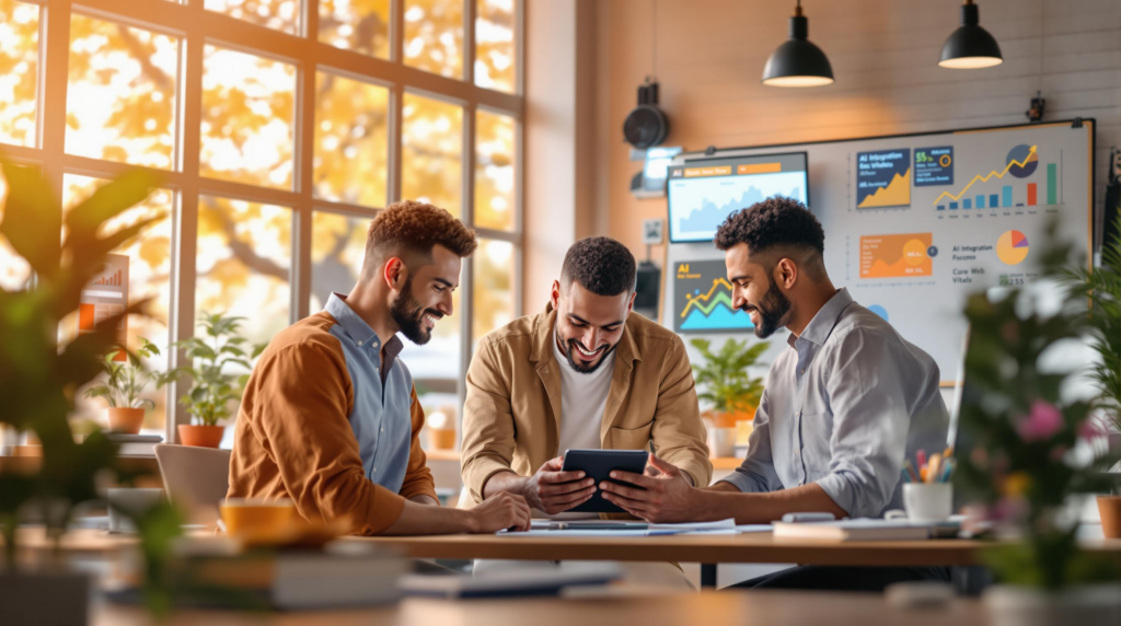 A team discussing content strategies for SEO for 2025