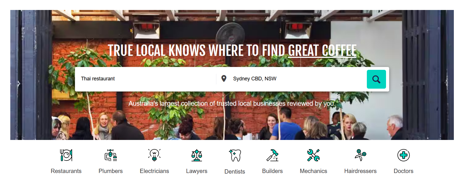 This screenshot is from True Local, one of the top free business listing sites in Australia