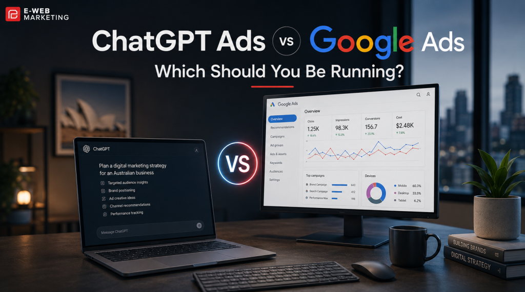 ChatGPT Ads vs Google Ads comparison for Australian businesses in 2026